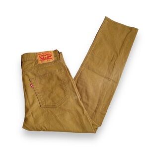 Levi's 513 slim straight fit camel brown jeans